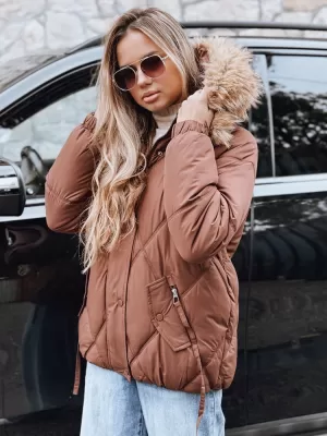 Ženska jakna DSTREET TY5231 RJAVA