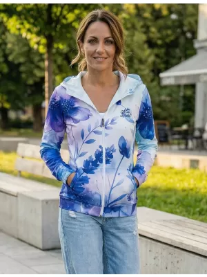 Ženski premium pulover z zadrgo ALTISPORT VOJ/ALW127MI02 MODRA/VIJOLIČNA