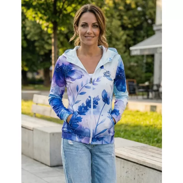  Ženski premium pulover z zadrgo ALTISPORT VOJ/ALW127MI02 MODRA/VIJOLIČNA 