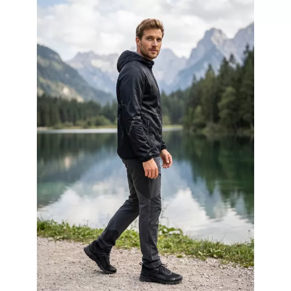  Moška vrhunska softshell jakna ALTISPORT VOJ/ALM129JACK01 ČRNO SIVA 