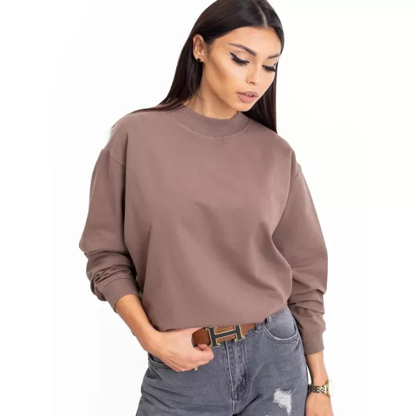  Ženski pulover BASIC FEEL GOOD RV-BL-5185.92P RJAVA 