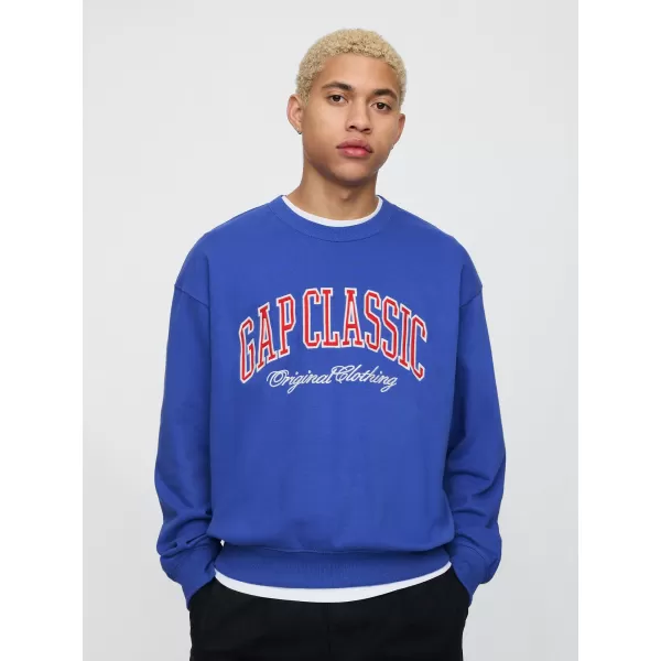  Moški pulover GAP CLASSIC LOGO SWEATSHIRT 744748-02 BLEŠČEČE MODRA 