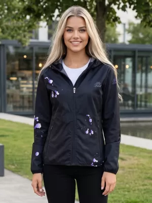 Ženska vrhunska softshell jakna ALTISPORT VOJ/ALW077JACK01 ČRNA/VIJOLIČNA