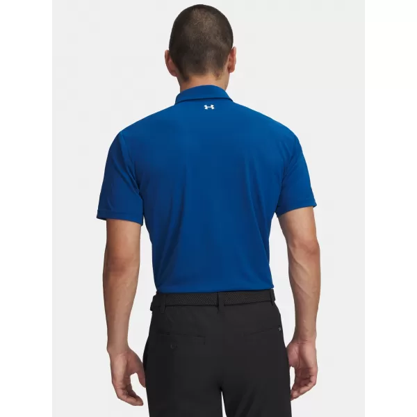 Moška majica s kratkimi rokavi UNDER ARMOUR UA T2G PIQUE POLO 6012303-426 MODRA 