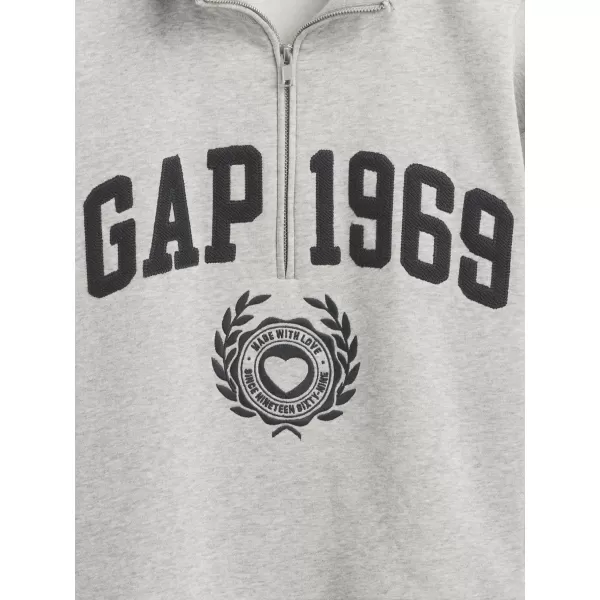  Ženski pulover GAP LOGO HALF ZIP 852841-04 HEATHER SIVA 
