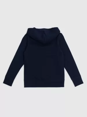 Otroški pulover GAP PULLOVER LOGO HOODIE 849381-10 MODRA GALAKSIJA