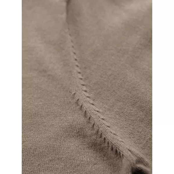  Moški pulover OMBRE OM-SWBS-0106 TEMNO BEŽ 