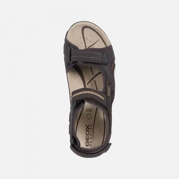  Moški sandali GEOX UOMO SANDAL STRADA G003039 TEMNO RJAVA 