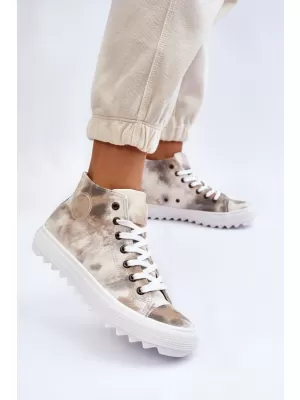 Ženske superge BIG STAR LL274047 WHITE/OLIVE Big Star Shoes