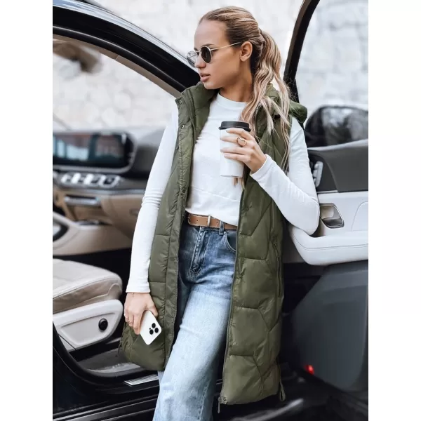  Ženski plašč DSTREET TY5264 ZELENA 