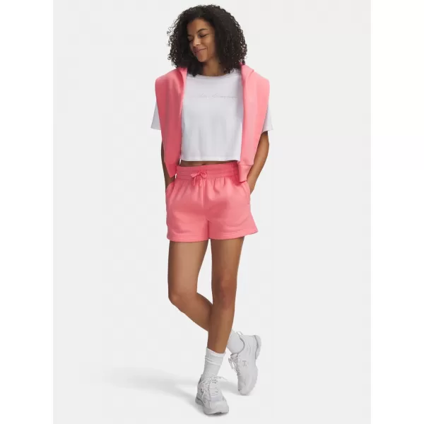  Ženske kratke hlače UNDER ARMOUR RIVAL FLEECE SHORT 1382723-600 ROZA 