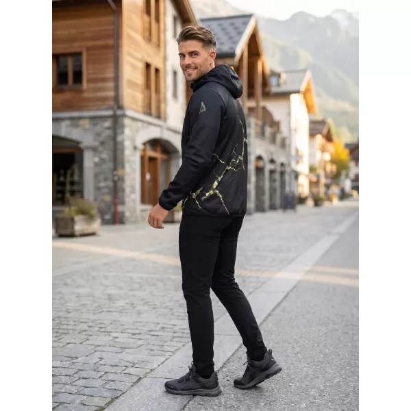  Moška vrhunska softshell jakna ALTISPORT VOJ/ALM129JACK01 ČRNA/VOJAŠKA 