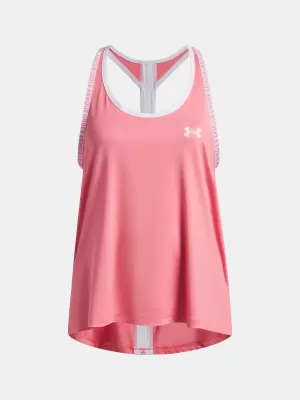 Dekliški brezrokavnik UNDER ARMOUR TECH KNOCKOUT TANK 1363374-600 ROZA