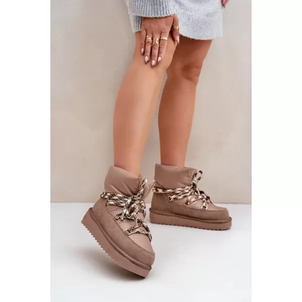  Ženski snežaki D.FRANKLIN DFSH375003 TAUPE 