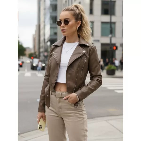  Ženska jakna DSTREET TY5536 RJAVA 