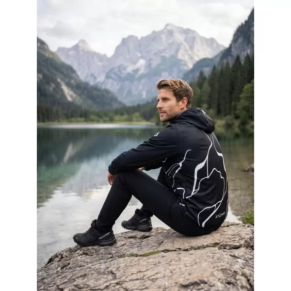  Moška vrhunska softshell jakna ALTISPORT VOJ/ALM073JACK01 ČRNA 