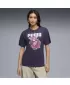 Ženska majica s kratkimi rokavi PUMA GRAPHICS RELAXED TEE BETTER 691908_64 GLOBOKA SLIVA
