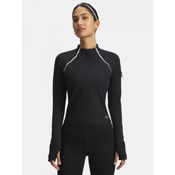  Ženska majica s kratkimi rokavi UNDER ARMOUR UA VELOCITI PRO CW HALF ZIP 6004015-001 ČRNA 