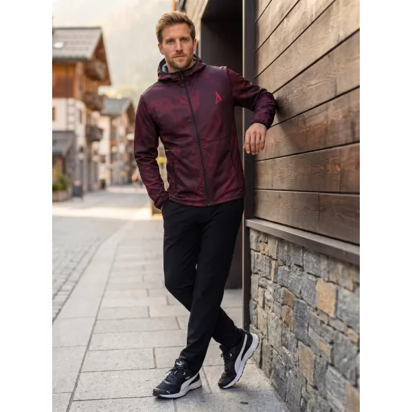  Moška vrhunska softshell jakna ALTISPORT VOJ/ALM072JACK01 VINO/RDEČA 