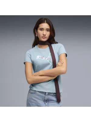 Ženska majica s kratkimi rokavi PUMA GRAPHICS TEE 3 691912_47 MORSKA PENA
