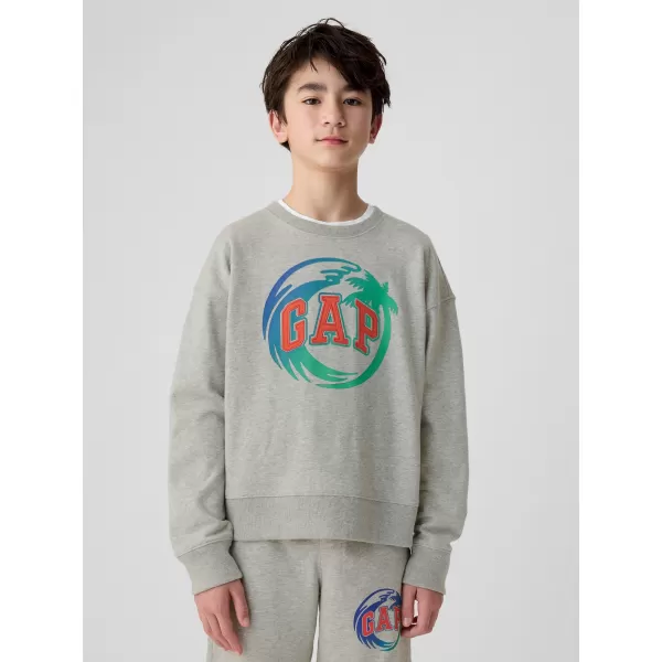  Otroški pulover GAP LOGO SWEATSHIRT 406762-00 SVETLO HEATHER SIVA 