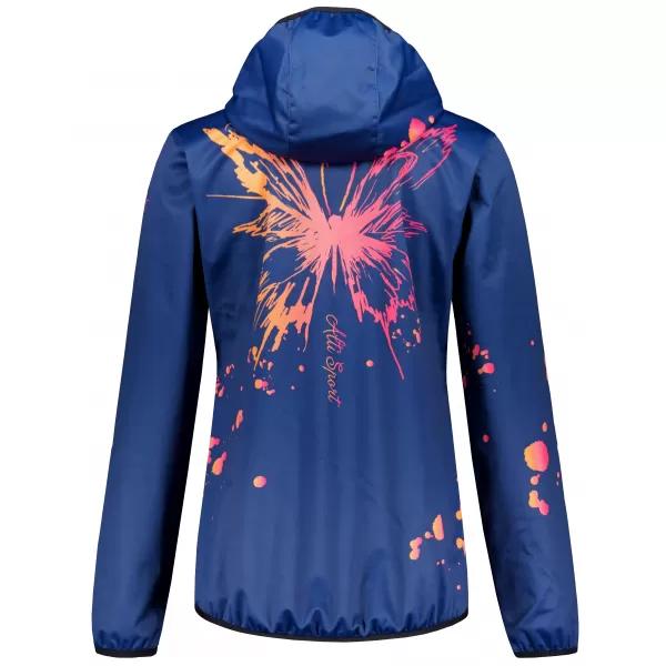  Ženska vrhunska softshell jakna ALTISPORT VOJ/ALW077JACK01 MORNARSKO MODRA/ORANŽNA 