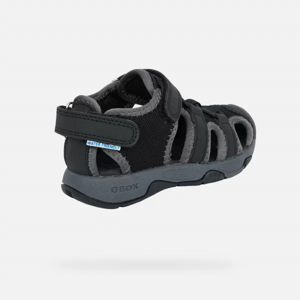  Sandale za fante GEOX MULTY B650FA05014C9999 ČRNA 