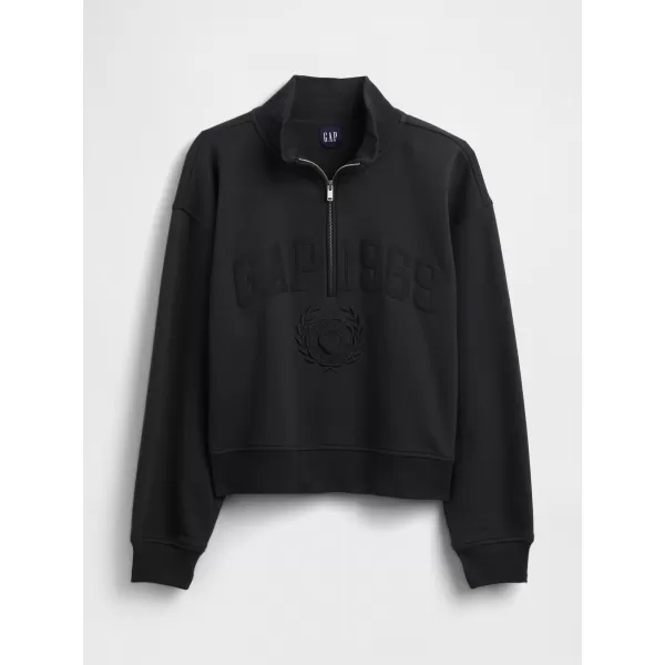  Ženski pulover GAP LOGO HALF ZIP 852841-01 NOČ BREZ MESECA 