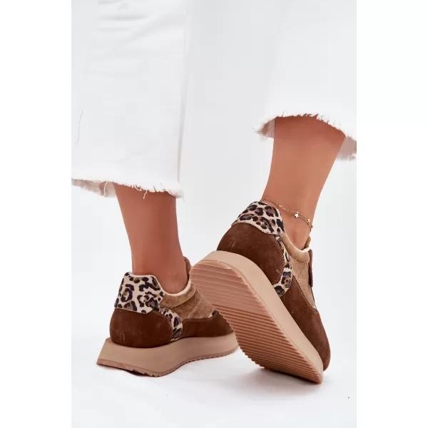  Ženske superge BIG STAR OO274A313 BROWN/BEIGE Big Star Shoes 