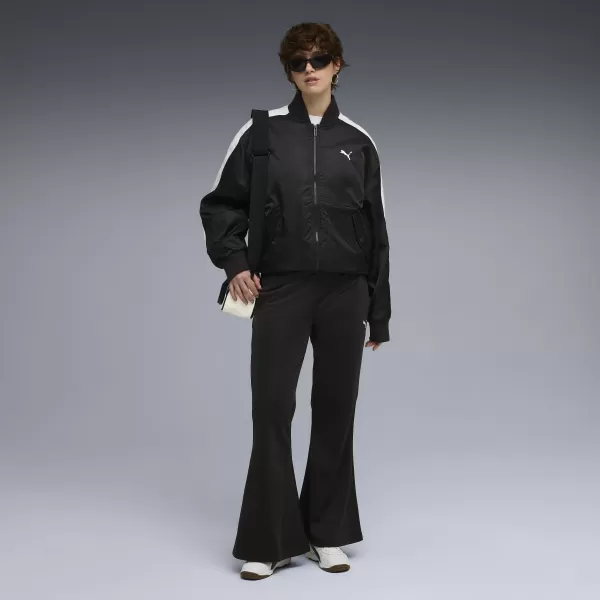 Ženske hlače PUMA WARDROBE ESS FLARED PANTS 632045-01 ČRNA PUMA 