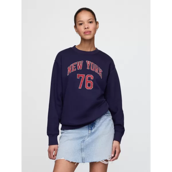  Ženski pulover GAP NEW YORK SWEATSHIRT 778455-00 MORNARIŠKA UNIFORMA 