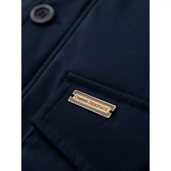  Moška parka OMBRE OM-JAPJ-0287 MORNARSKO MODRA 