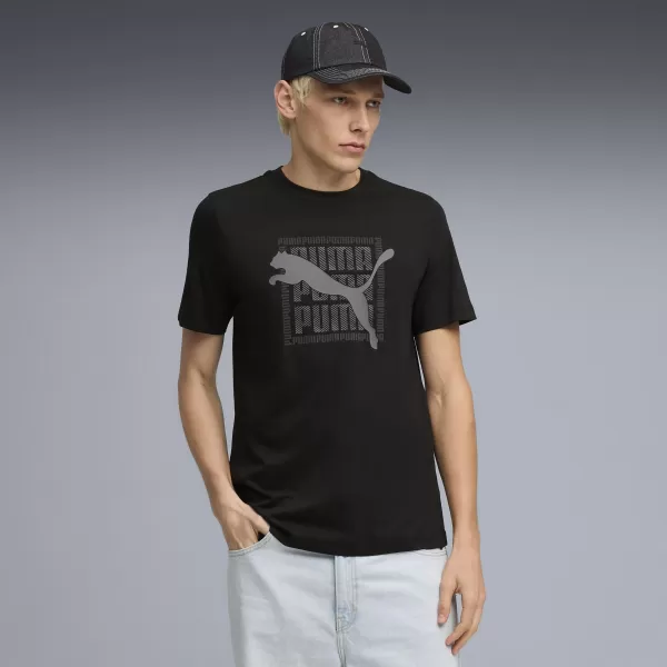  Moška majica s kratkimi rokavi PUMA GRAPHIC TEE 691775_01 ČRNA PUMA 