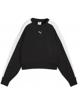 Ženski pulover PUMA T7 OVER-OVERSIZED CREW 633439-01 ČRNA PUMA