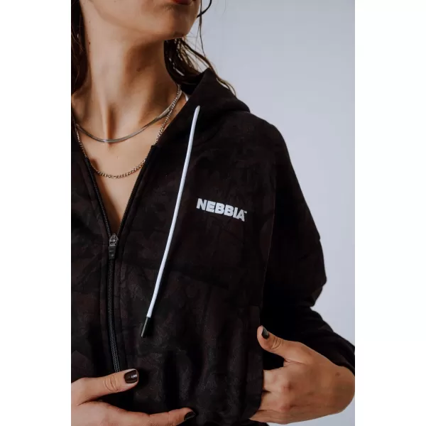  Pulover s kapuco na zadrgo POWER 895 TEMNO RJAV CAMO Nebbia 