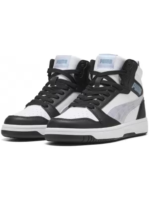 Ženski čevlji PUMA REBOUNDV6MIDSPACEBELLEJR 402768-02 PUMA ČRNA/LILA CRUSH/BELA