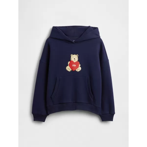 Otroški pulover GAP LOGO HOODIE PULLOVER 847141-01 MORNARIŠKA UNIFORMA 