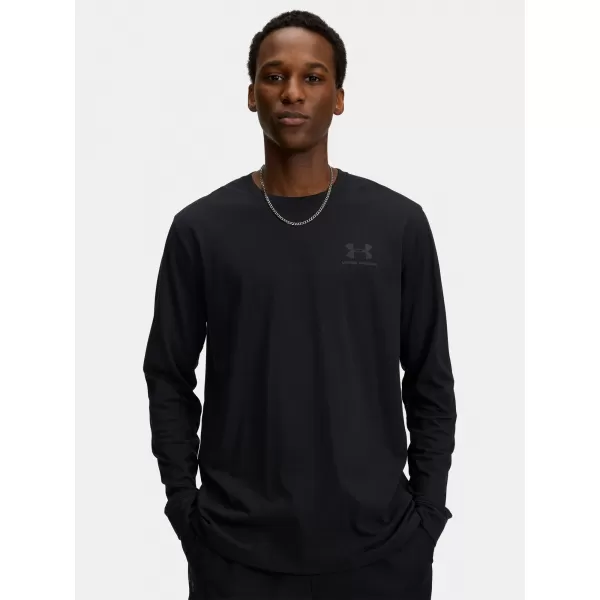  Moška majica s kratkimi rokavi UNDER ARMOUR UA SPORTSTYLE LEFT CHEST LS 1329585-002 ČRNA 