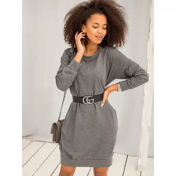  Obleka BASIC FEEL GOOD RV-TU-5184.93P TEMNO SIVA 
