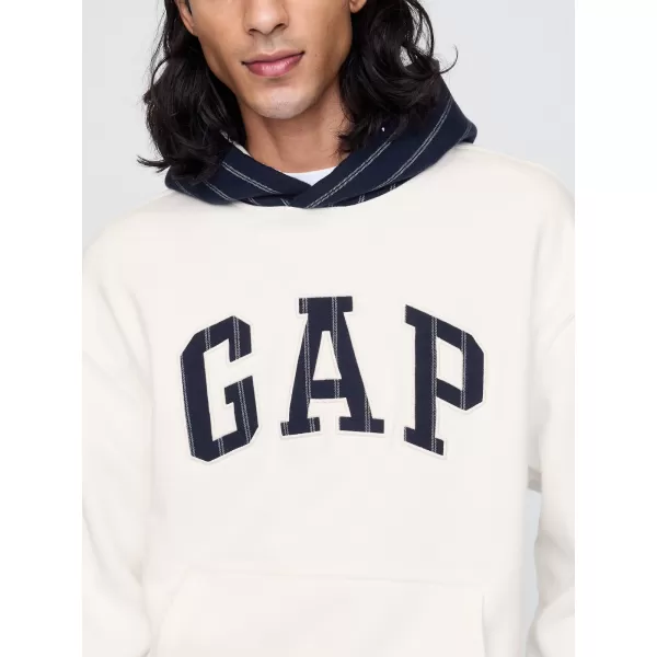  Moški pulover GAP LOGO HOODIE PULLOVER 645967-02 NOVO UMAZANO BELO 