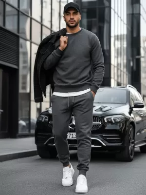 Moški pulover DSTREET BX2405 TEMNO SIVA
