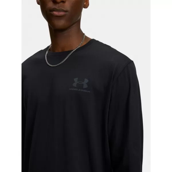  Moška majica s kratkimi rokavi UNDER ARMOUR UA SPORTSTYLE LEFT CHEST LS 1329585-002 ČRNA 
