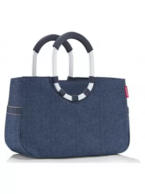 Torba REISENTHEL Loopshopper M TEMNO MODRA RIBJA KOST