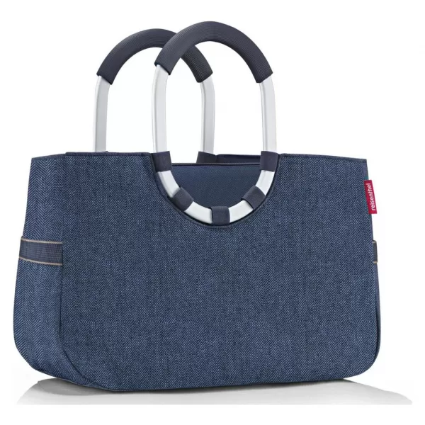  Torba REISENTHEL Loopshopper M TEMNO MODRA RIBJA KOST 