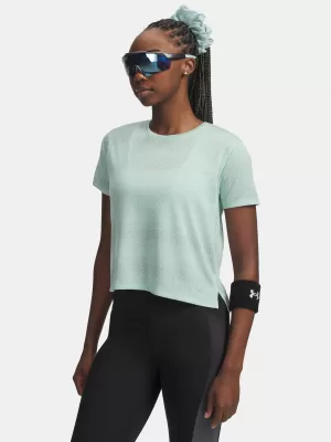 Ženska majica s kratkimi rokavi UNDER ARMOUR UA VELOCITI SHORTSLEEVE 6009540-703 ZELENA