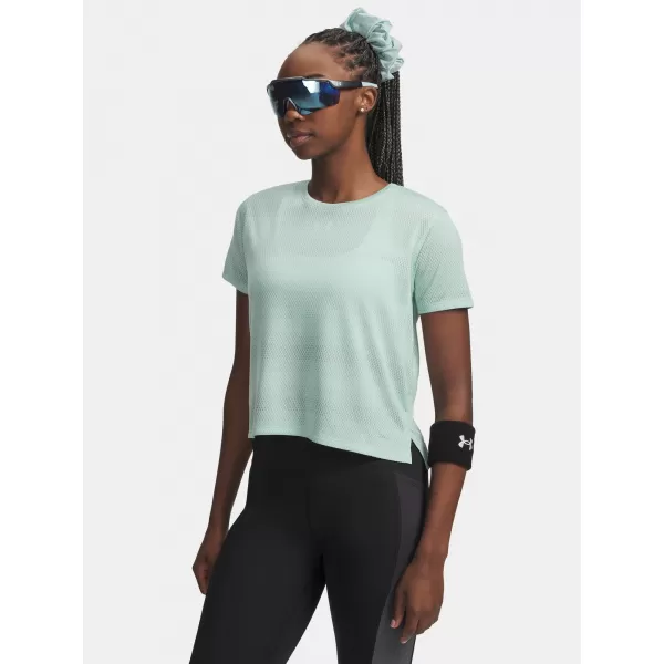  Ženska majica s kratkimi rokavi UNDER ARMOUR UA VELOCITI SHORTSLEEVE 6009540-703 ZELENA 