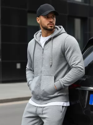 Moški pulover DSTREET BX2412 SVETLO SIVA