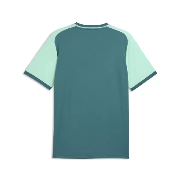  Moška funkcionalna majica PUMA TEAMLIGA26 MATCHDAY JERSEY 706544_43 EMERALD ICE/ EMERALD ICE/PUMA BELA 