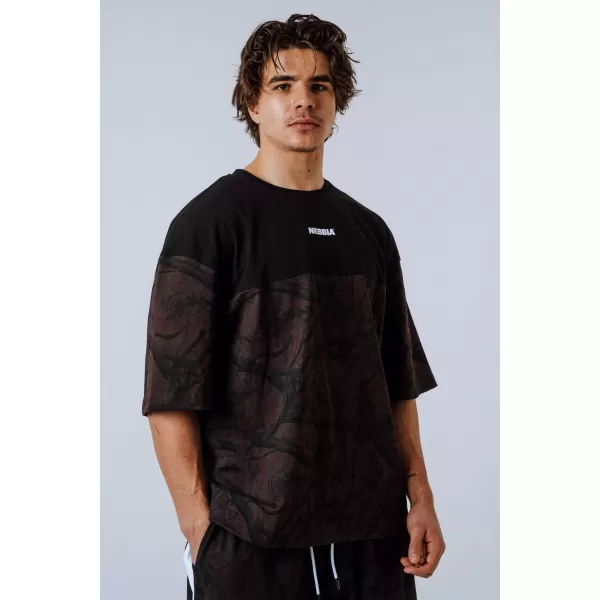  Oversized majica POWER 898 TEMNO RJAVA CAMO Nebbia 