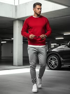 Moški pulover DSTREET BX3867 RDEČA